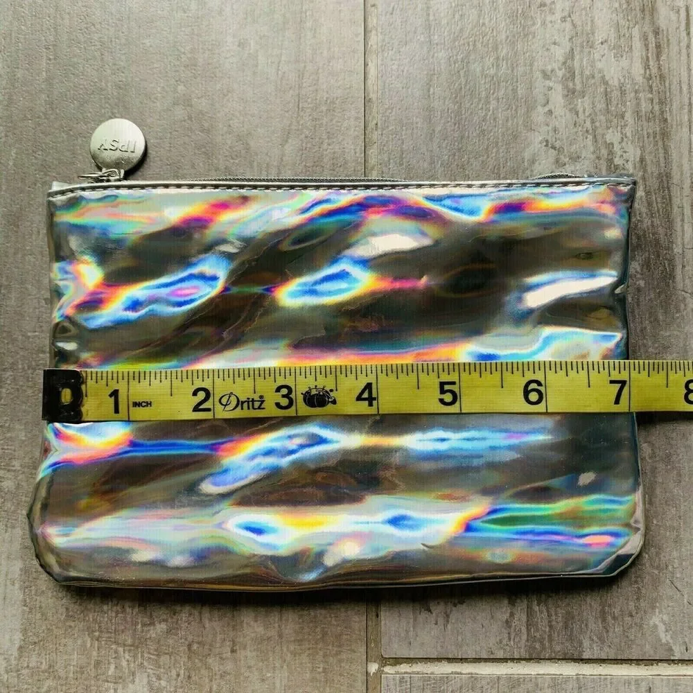 Holographic Makeup Bag NEW Travel Organizer Clutch Wallet iridescent Pencil Case